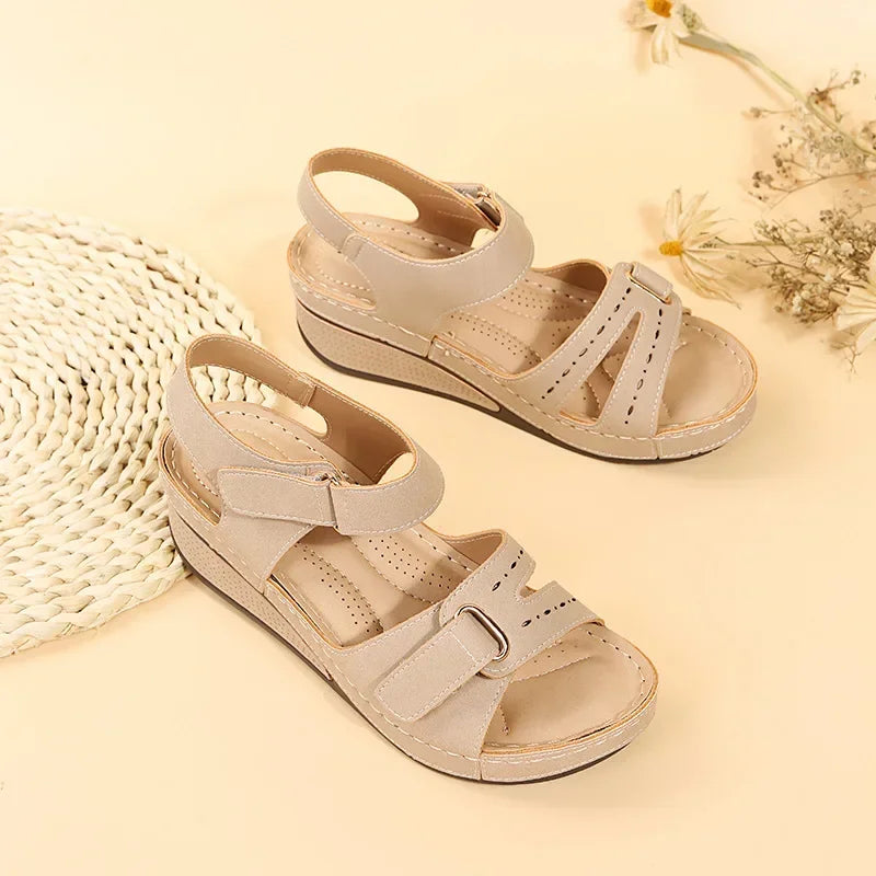 Sandales Romaines Femme Vintage Bout Ouvert | Lacets Antidérapantes Marche Plage | Chaussures Été Casual
