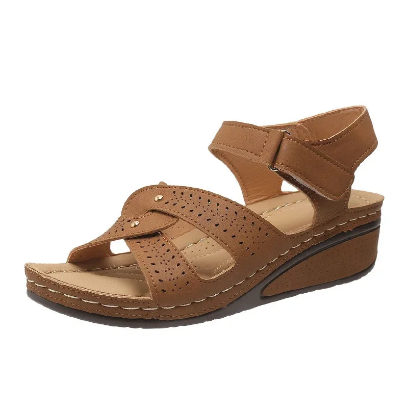 Sandales Compensées Femme Grandes Tailles | Style Romain Confort Marche | Chaussures Plateforme Plage Été