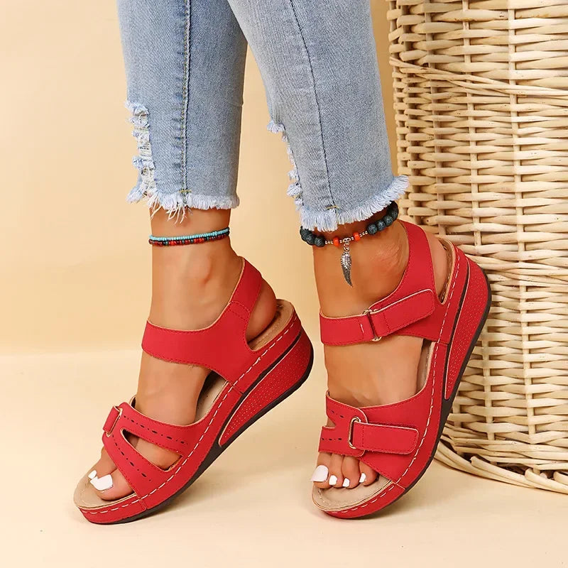 Sandales Romaines Femme Vintage Bout Ouvert | Lacets Antidérapantes Marche Plage | Chaussures Été Casual