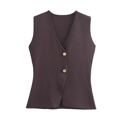Ensemble Tricot Femme Top Col V + Jupe Longue Fendue | 2 Pièces Bordeaux Élégant Soirée