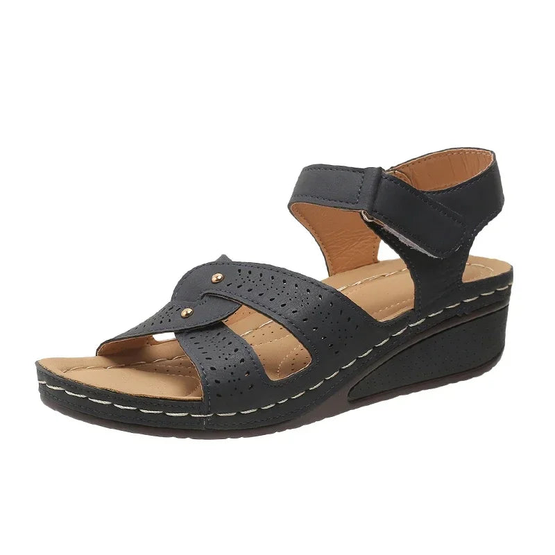 Sandales Compensées Femme Grandes Tailles | Style Romain Confort Marche | Chaussures Plateforme Plage Été