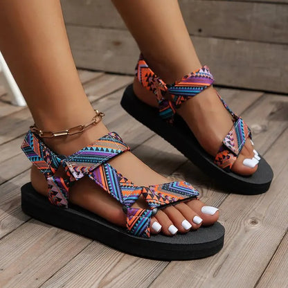 Sandales Plates Femme Corde Chanvre Naturel | Bride Arrière Velcro Légères | Chaussures Plage Bohème Été