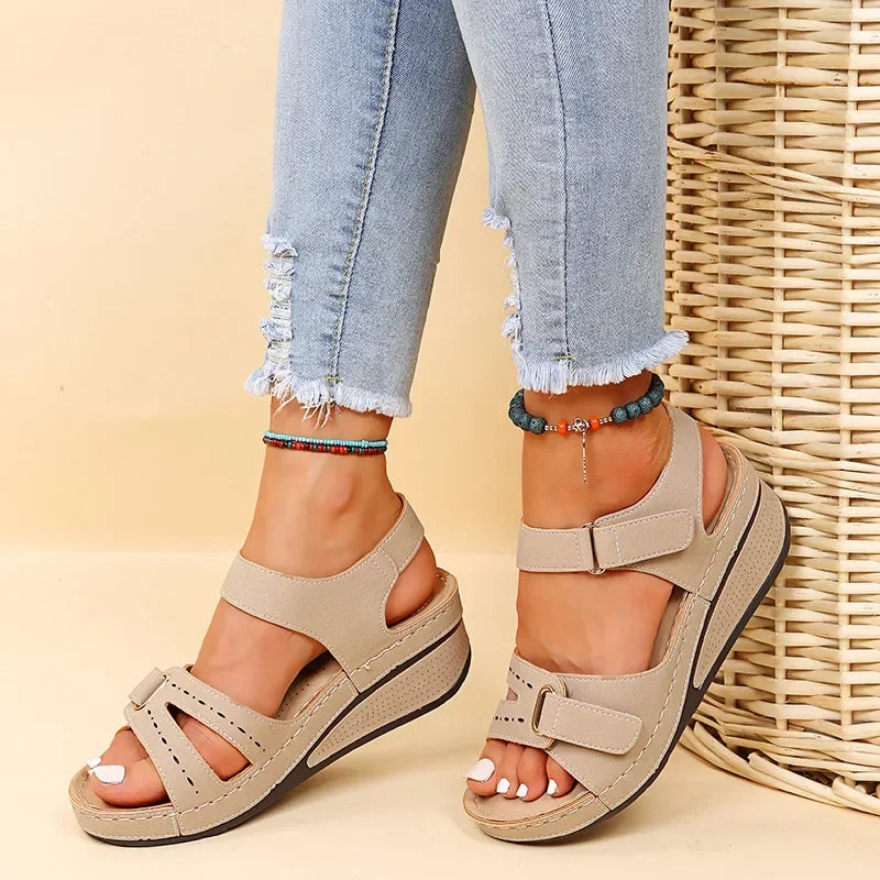 Sandales Romaines Femme Vintage Bout Ouvert | Lacets Antidérapantes Marche Plage | Chaussures Été Casual